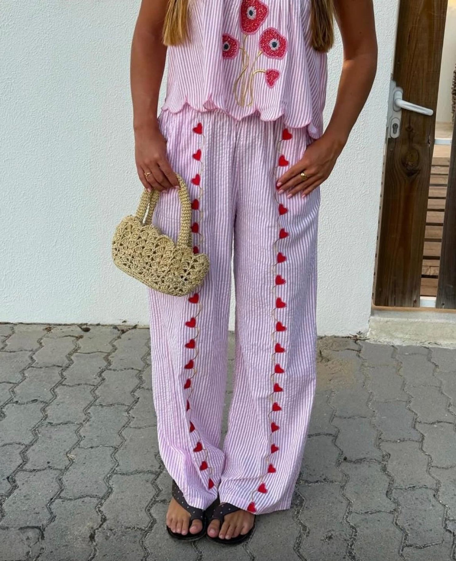 Wenke Pants - Pink Stripes