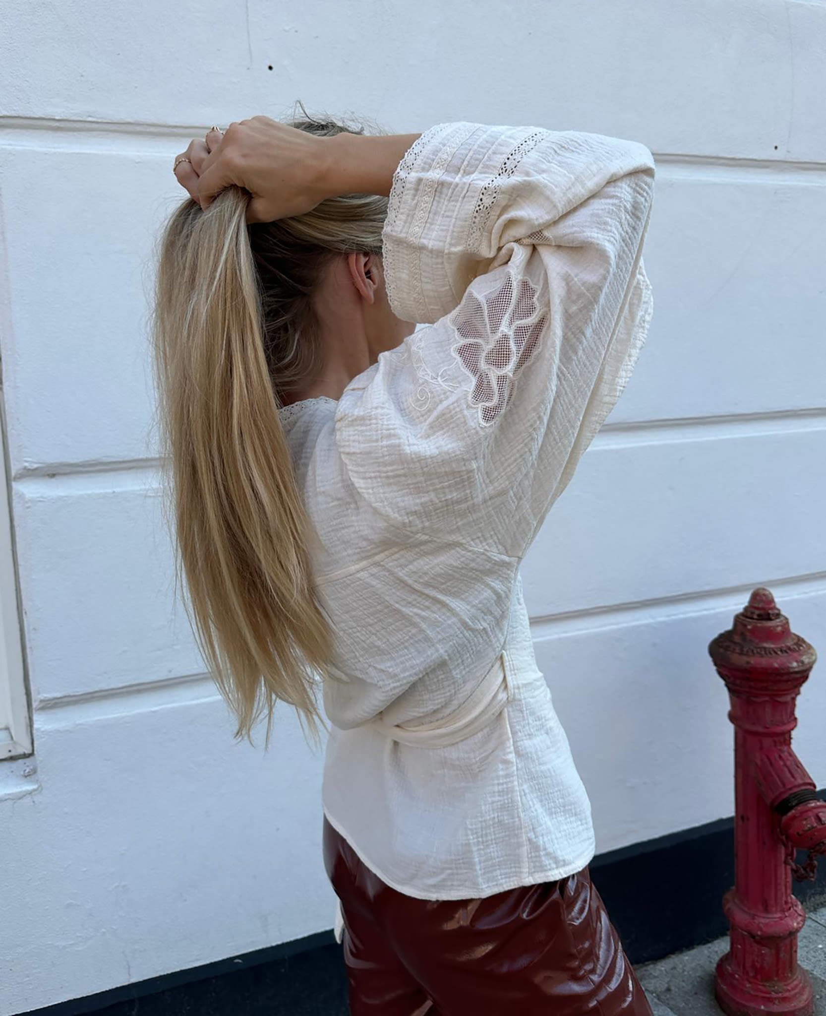 Organic cotton wrap top（white） Winfrey Wrap Top SU25 - Off White – SISSEL EDELBO