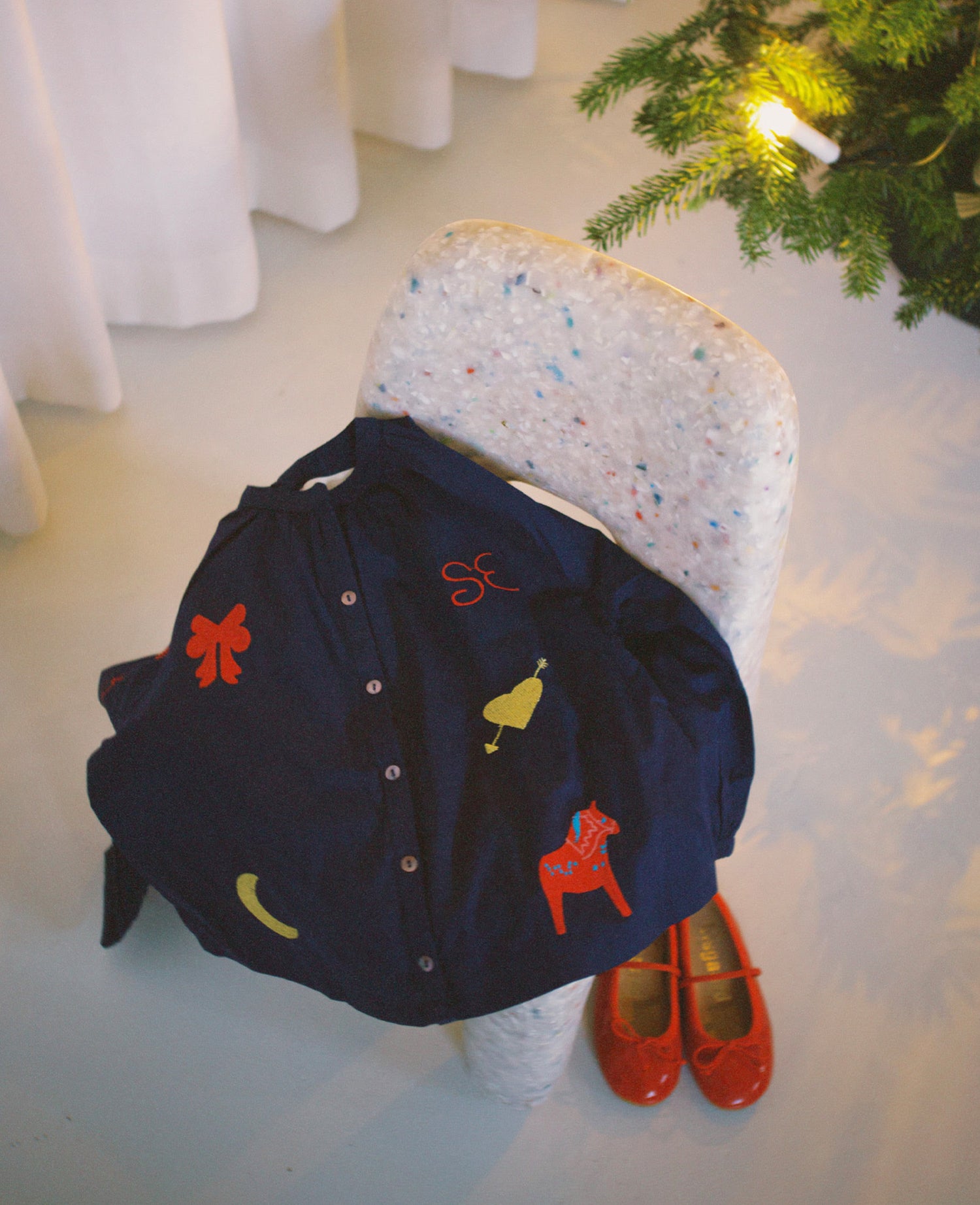 Christmas MINI Top - Navy