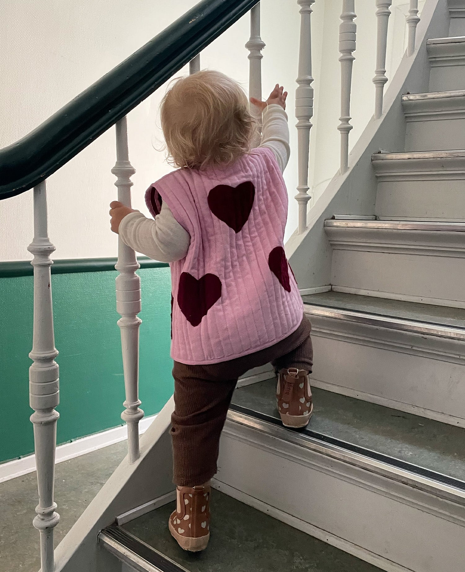 Honey MINI Vest - Burgundy Hearts