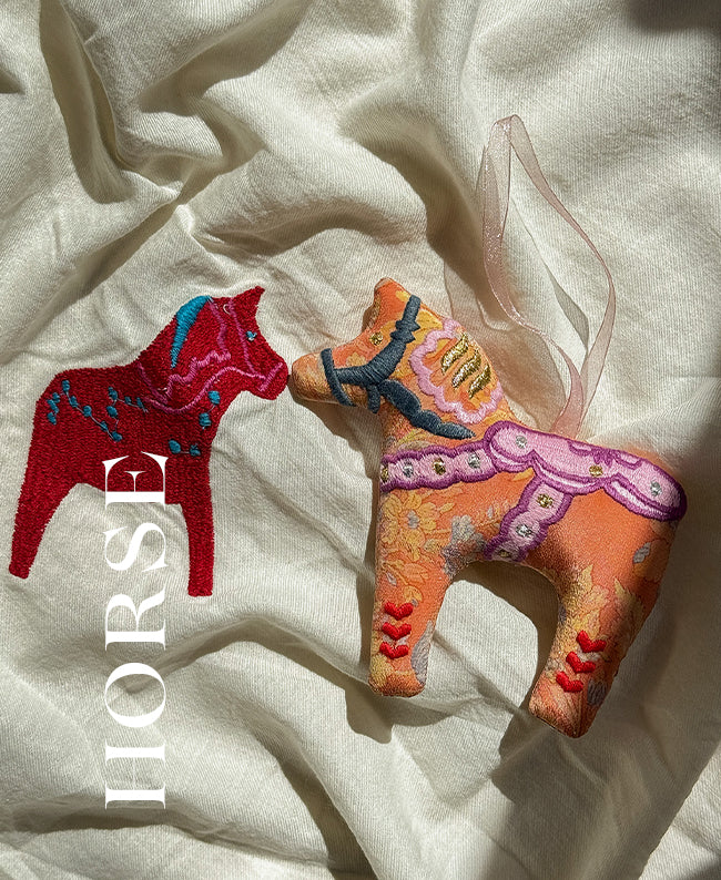 Horse SILK Ornament