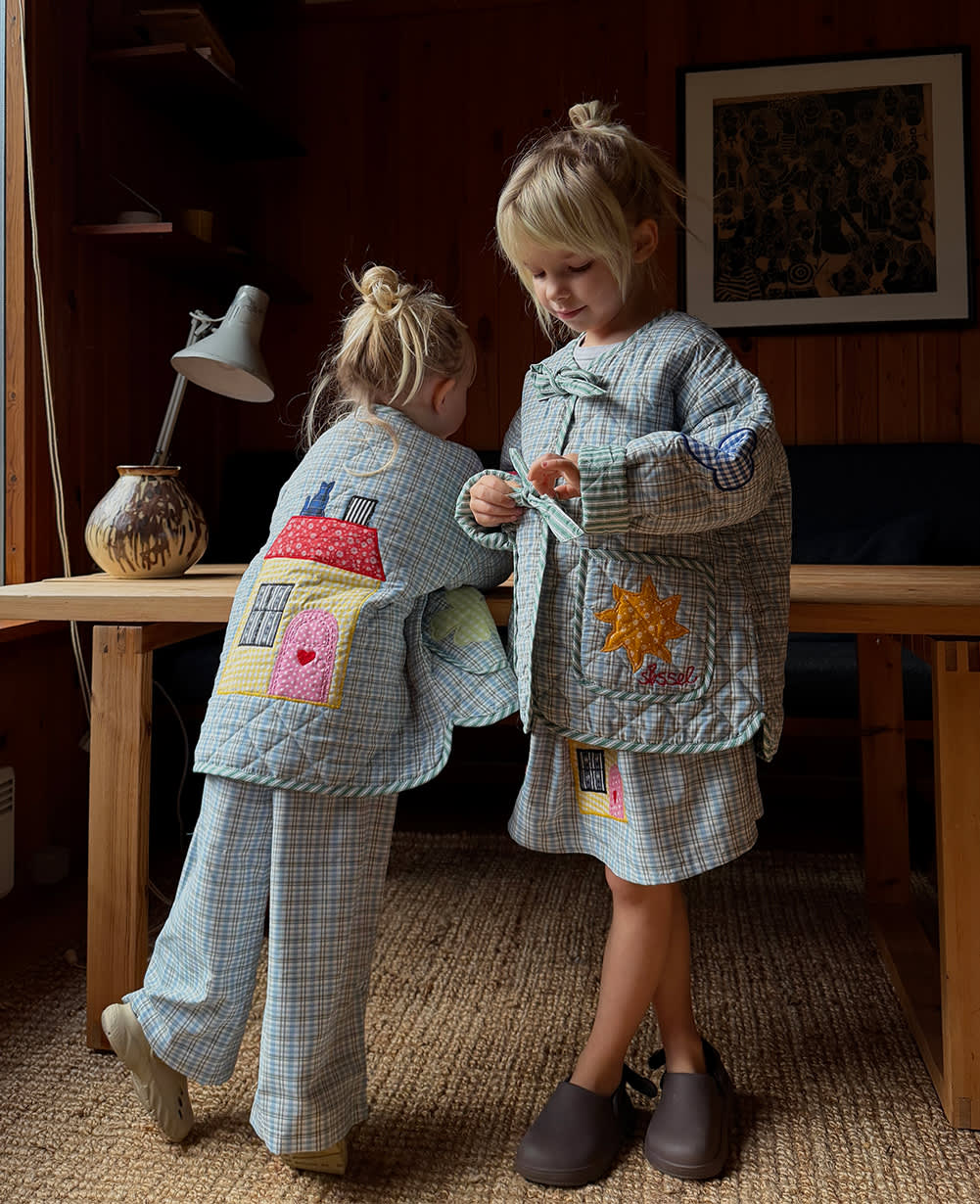 Penny MINI Jacket - Blue Checks