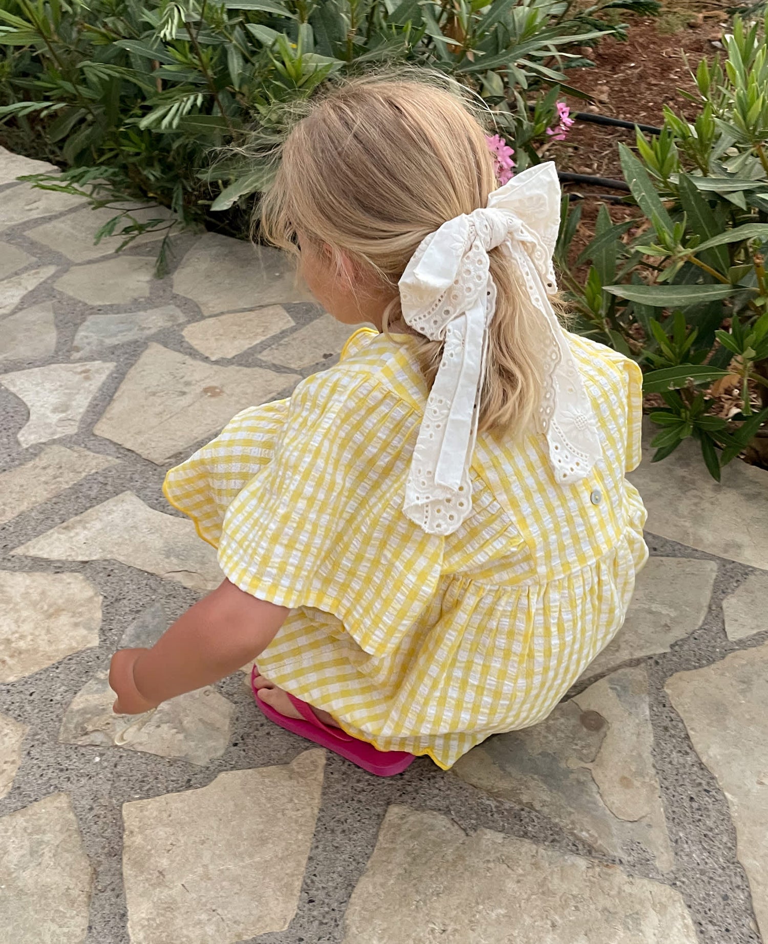 Katrine MINI Dress - Yellow Checks