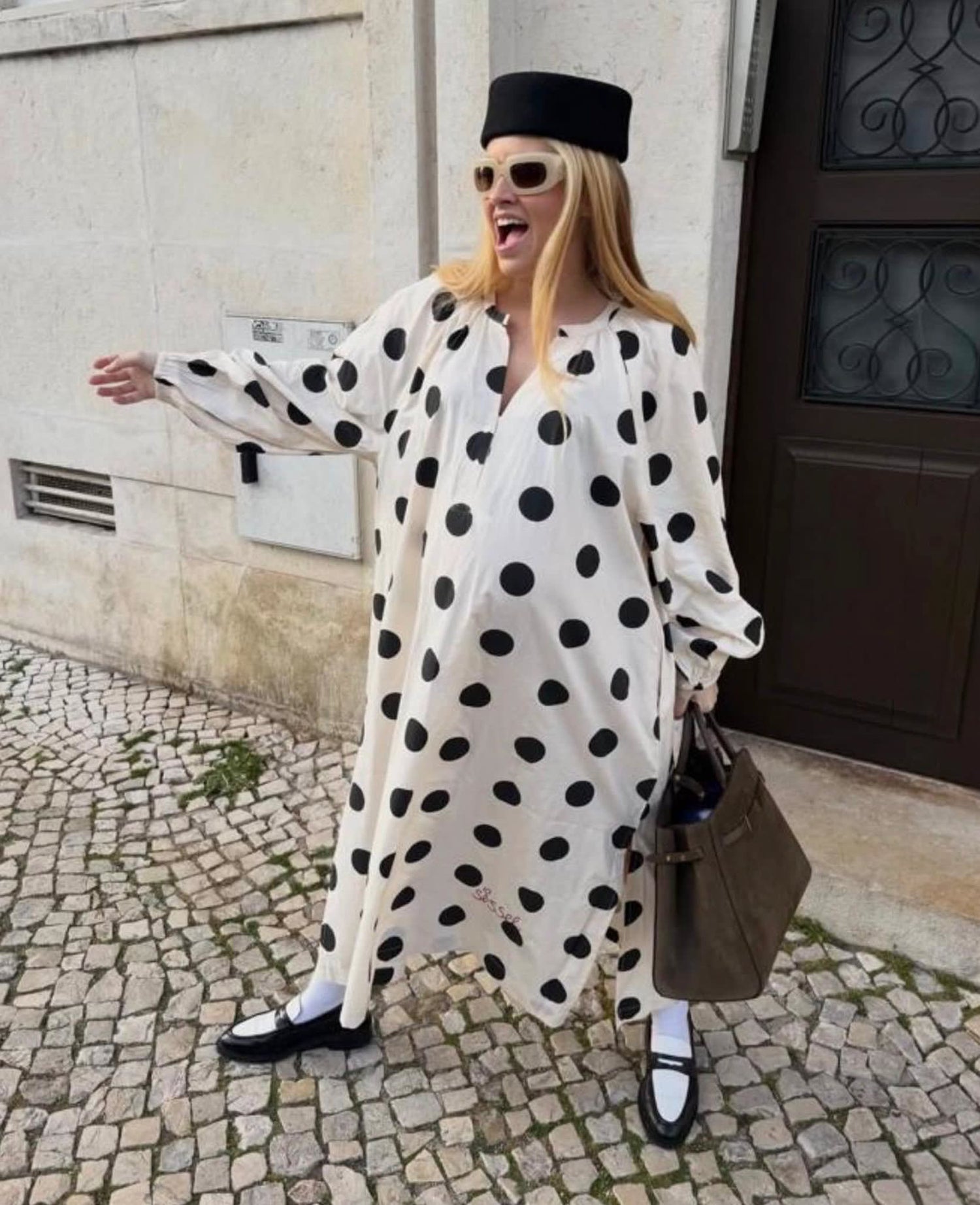 Lara Dress - Black Dot