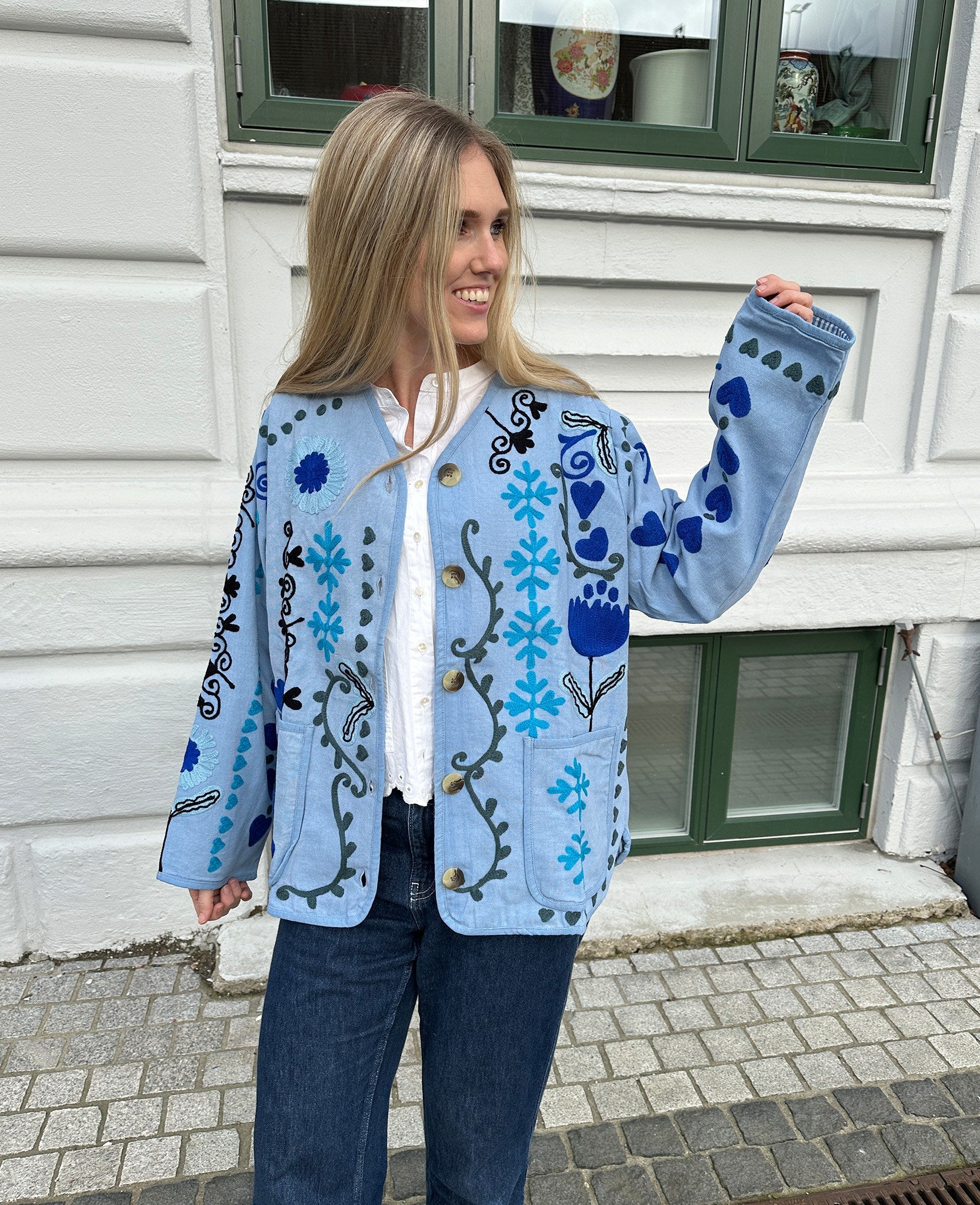 Maggie Jacket - Blue Ocean – SISSEL EDELBO