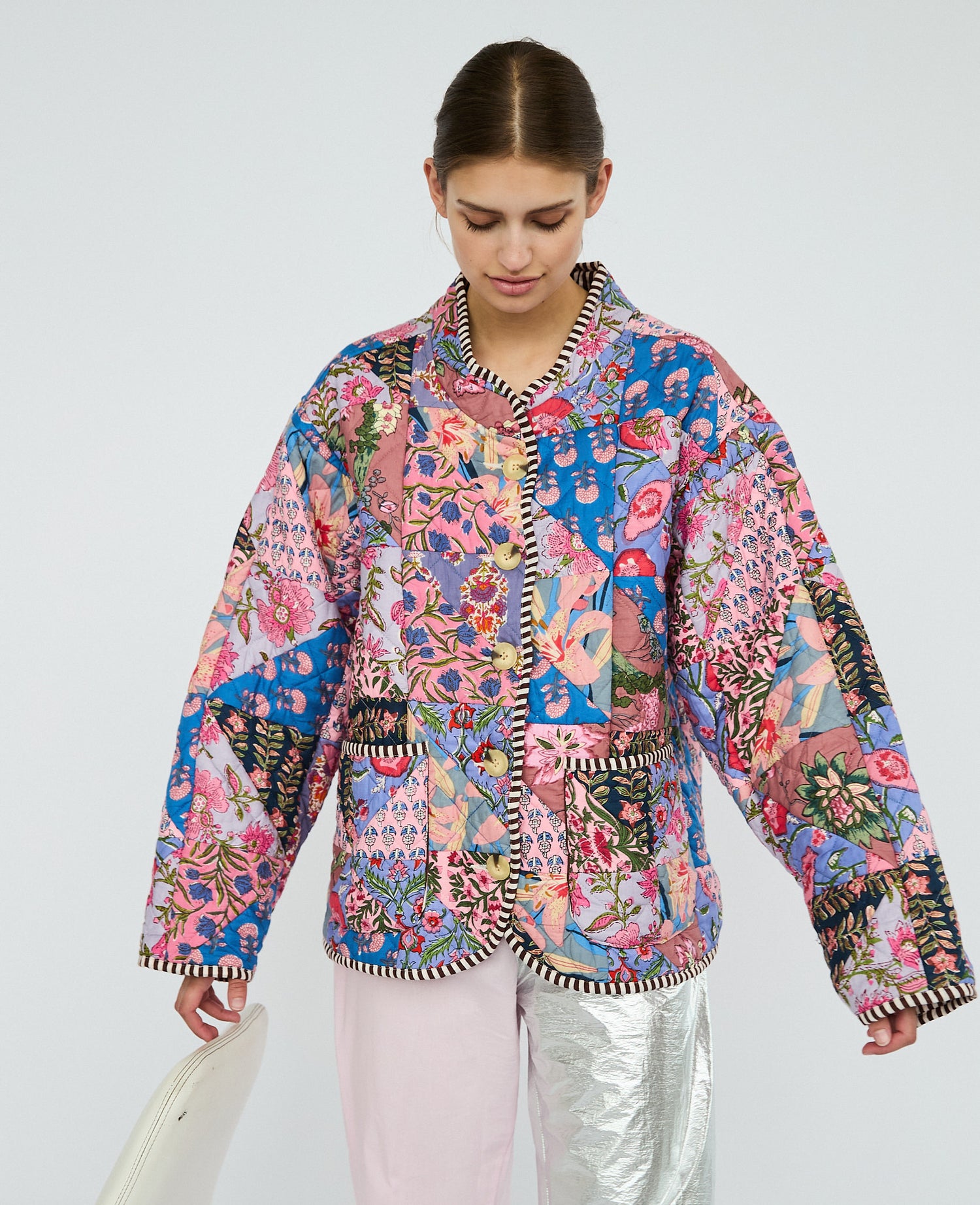 Shaneela Jacket - Patchwork Flower